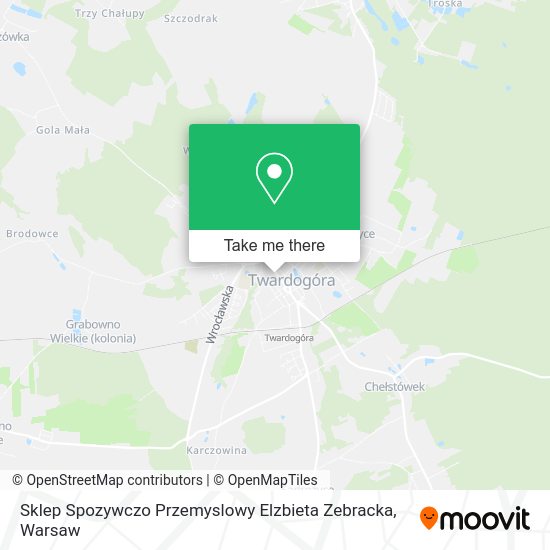 Sklep Spozywczo Przemyslowy Elzbieta Zebracka map