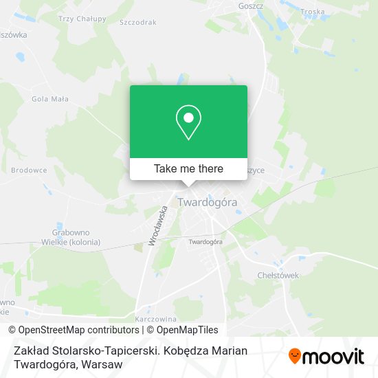 Zakład Stolarsko-Tapicerski. Kobędza Marian Twardogóra map