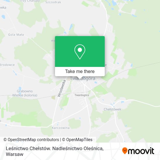 Leśnictwo Chełstów. Nadleśnictwo Oleśnica map