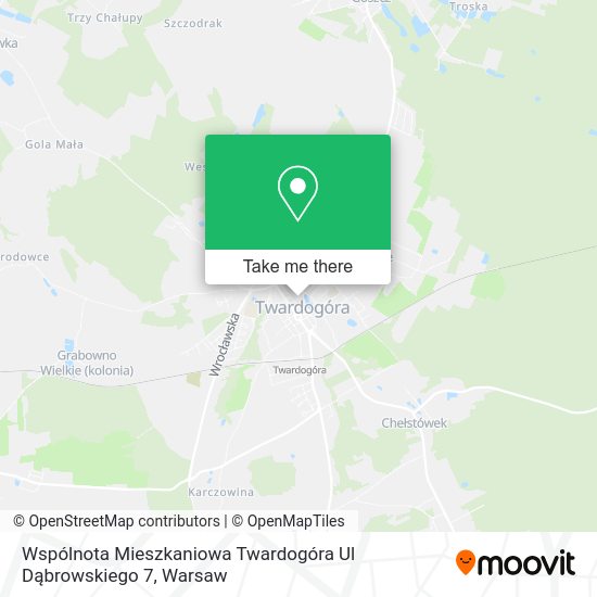 Wspólnota Mieszkaniowa Twardogóra Ul Dąbrowskiego 7 map