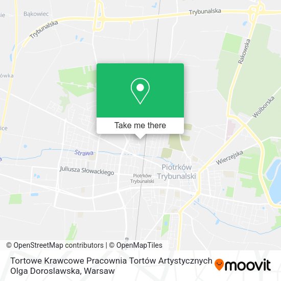 Карта Tortowe Krawcowe Pracownia Tortów Artystycznych Olga Doroslawska