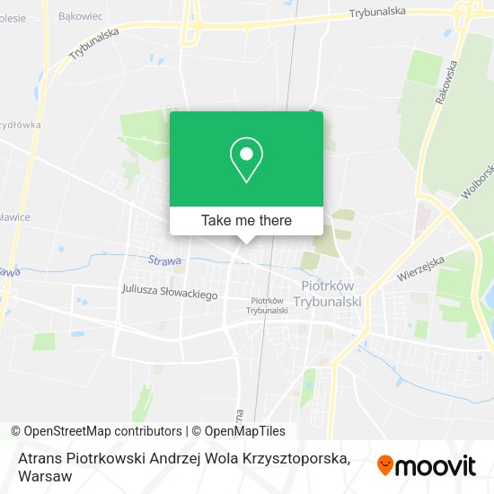 Atrans Piotrkowski Andrzej Wola Krzysztoporska map