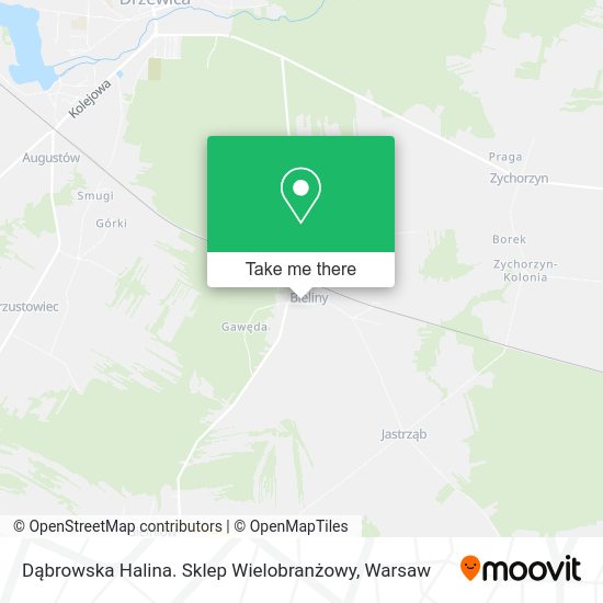 Dąbrowska Halina. Sklep Wielobranżowy map