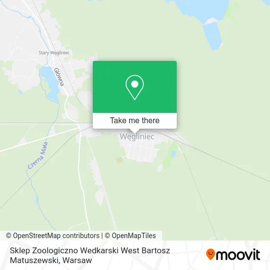 Карта Sklep Zoologiczno Wedkarski West Bartosz Matuszewski