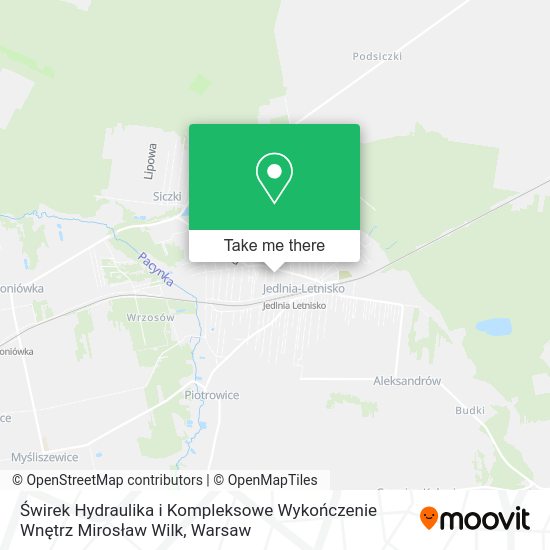 Świrek Hydraulika i Kompleksowe Wykończenie Wnętrz Mirosław Wilk map