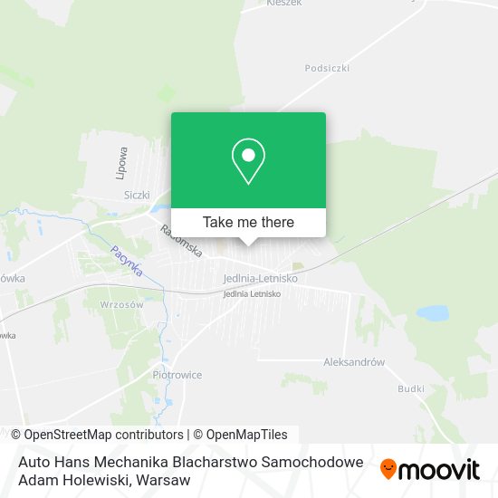 Auto Hans Mechanika Blacharstwo Samochodowe Adam Holewiski map