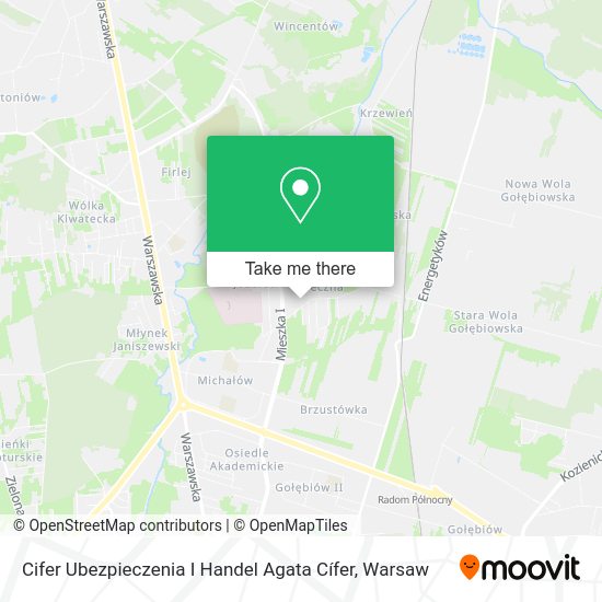 Cifer Ubezpieczenia I Handel Agata Cífer map