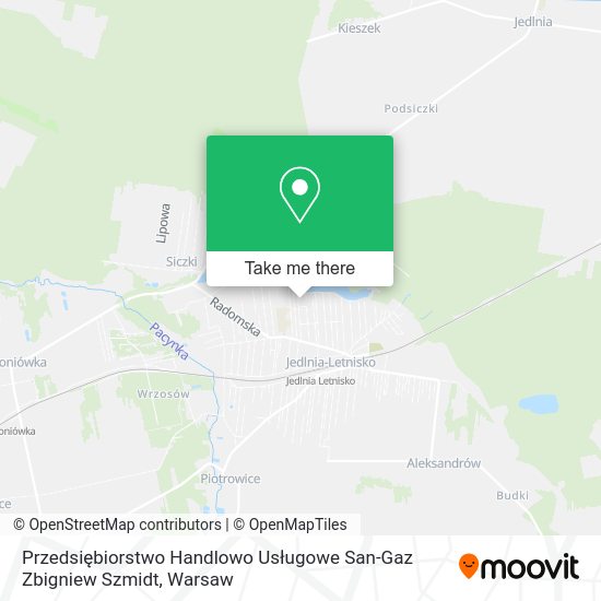 Przedsiębiorstwo Handlowo Usługowe San-Gaz Zbigniew Szmidt map