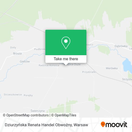 Dziurzyńska Renata Handel Obwoźny map