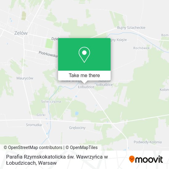 Parafia Rzymskokatolicka św. Wawrzyńca w Łobudzicach map