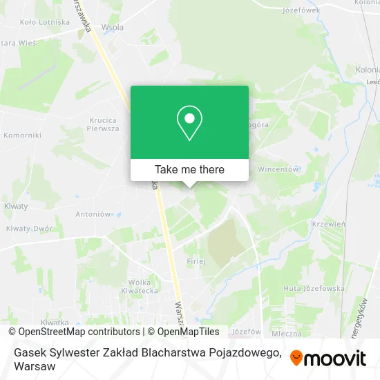 Gasek Sylwester Zakład Blacharstwa Pojazdowego map