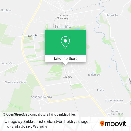 Карта Usługowy Zakład Instalatorstwa Elektrycznego Tokarski Józef