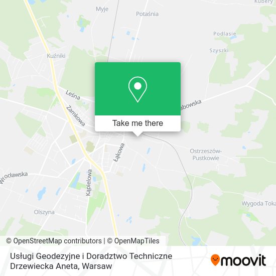 Карта Usługi Geodezyjne i Doradztwo Techniczne Drzewiecka Aneta