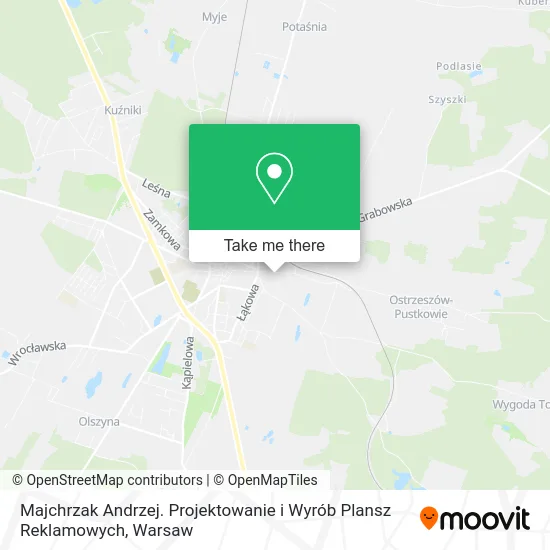 Карта Majchrzak Andrzej. Projektowanie i Wyrób Plansz Reklamowych