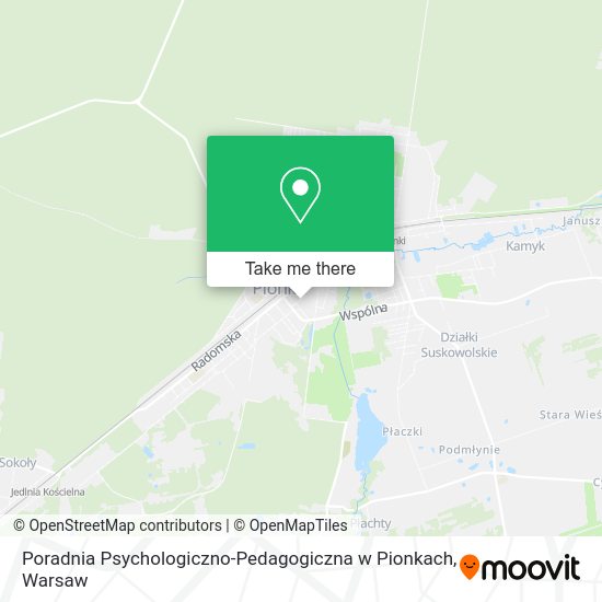 Poradnia Psychologiczno-Pedagogiczna w Pionkach map