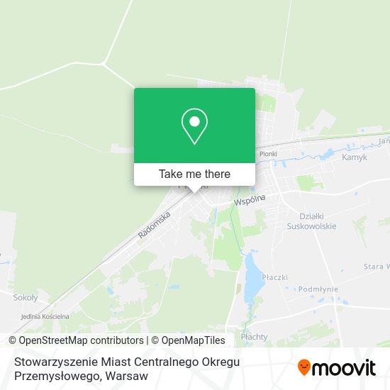 Stowarzyszenie Miast Centralnego Okregu Przemysłowego map