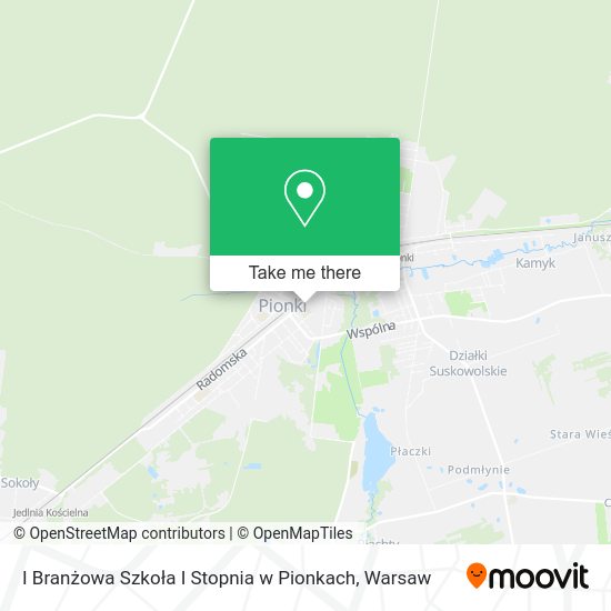 I Branżowa Szkoła I Stopnia w Pionkach map