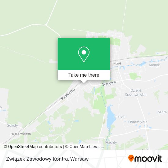 Związek Zawodowy Kontra map