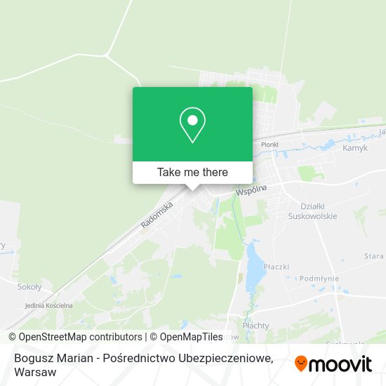 Bogusz Marian - Pośrednictwo Ubezpieczeniowe map