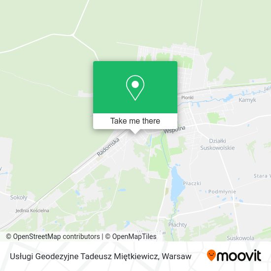 Usługi Geodezyjne Tadeusz Miętkiewicz map