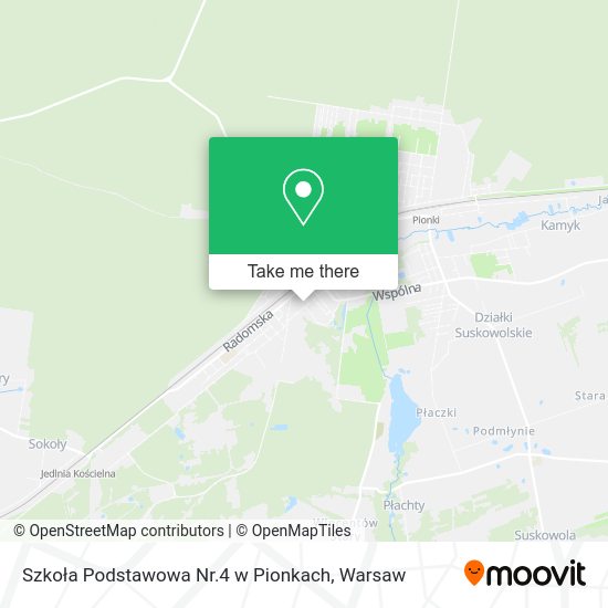 Szkoła Podstawowa Nr.4 w Pionkach map