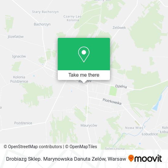 Drobiazg Sklep. Marynowska Danuta Zelów map