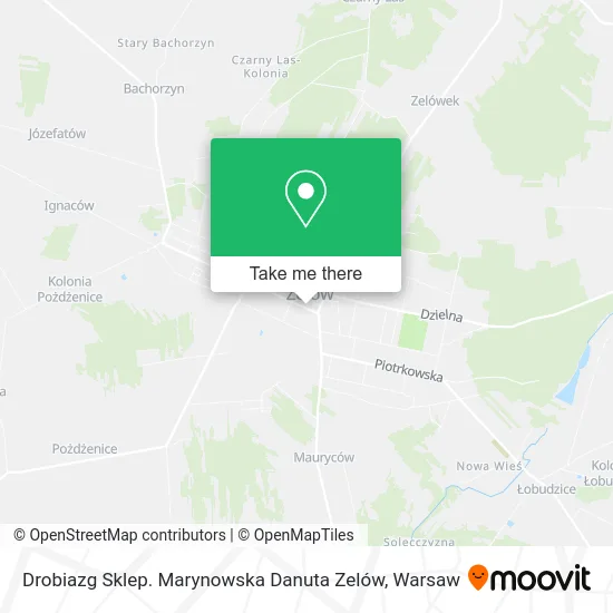 Карта Drobiazg Sklep. Marynowska Danuta Zelów