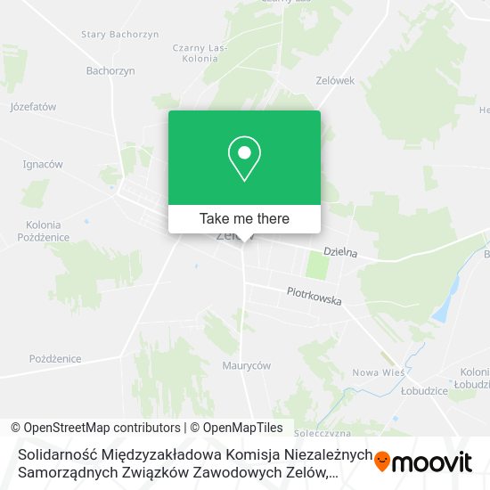 Solidarność Międzyzakładowa Komisja Niezależnych Samorządnych Związków Zawodowych Zelów map