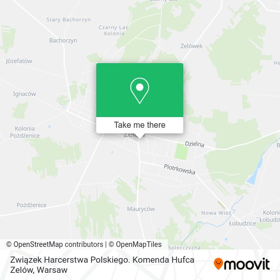 Związek Harcerstwa Polskiego. Komenda Hufca Zelów map