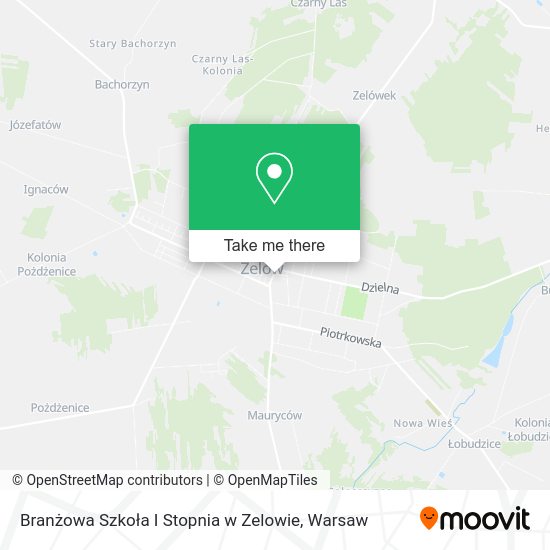 Branżowa Szkoła I Stopnia w Zelowie map