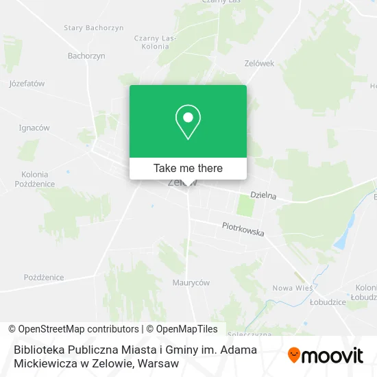 Biblioteka Publiczna Miasta i Gminy im. Adama Mickiewicza w Zelowie map