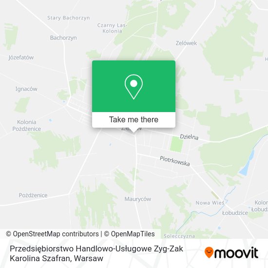 Przedsiębiorstwo Handlowo-Usługowe Zyg-Zak Karolina Szafran map