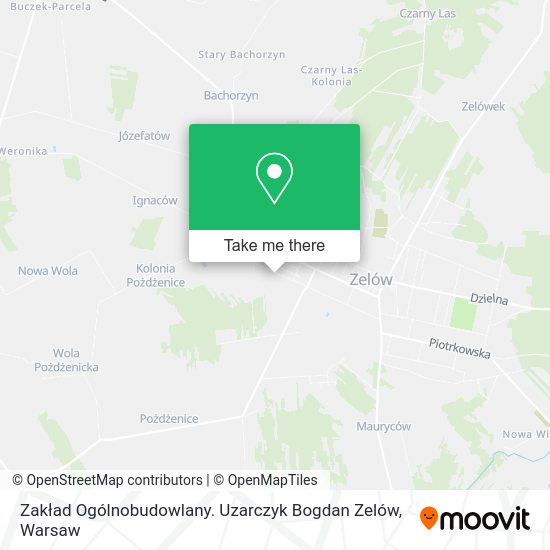 Zakład Ogólnobudowlany. Uzarczyk Bogdan Zelów map