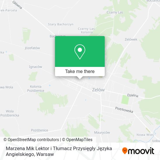 Marzena Mik Lektor i Tłumacz Przysięgły Języka Angielskiego map