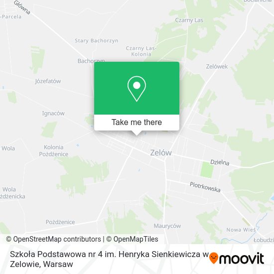 Szkoła Podstawowa nr 4 im. Henryka Sienkiewicza w Zelowie map