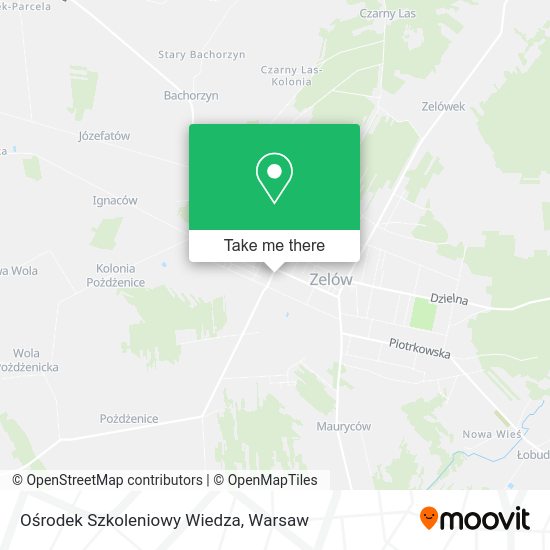 Ośrodek Szkoleniowy Wiedza map