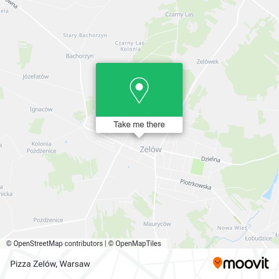 Pizza Zelów map