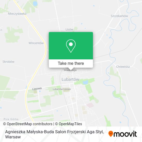 Agnieszka Małyska-Buda Salon Fryzjerski Aga Styl map