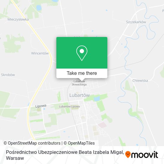 Pośrednictwo Ubezpieczeniowe Beata Izabela Migal map