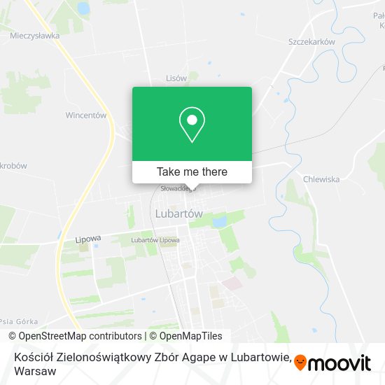 Kościół Zielonoświątkowy Zbór Agape w Lubartowie map