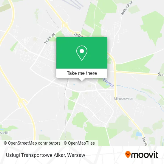 Карта Uslugi Transportowe Alkar