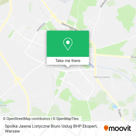 Spolka Jawna Listyczne Biuro Uslug BHP Ekspert map