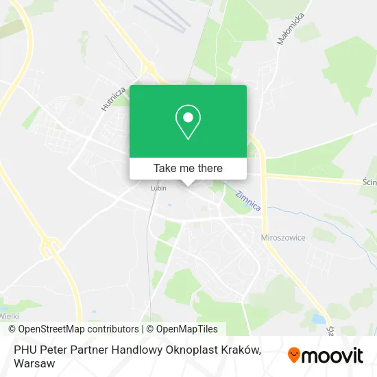 Карта PHU Peter Partner Handlowy Oknoplast Kraków