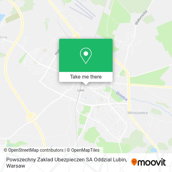 Powszechny Zaklad Ubezpieczen SA Oddzial Lubin map