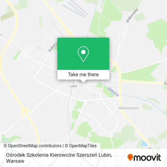 Карта Ośrodek Szkolenia Kierowców Szerszeń Lubin