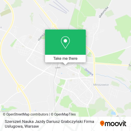 Szerszeń Nauka Jazdy Dariusz Grabczyński Firma Usługowa map