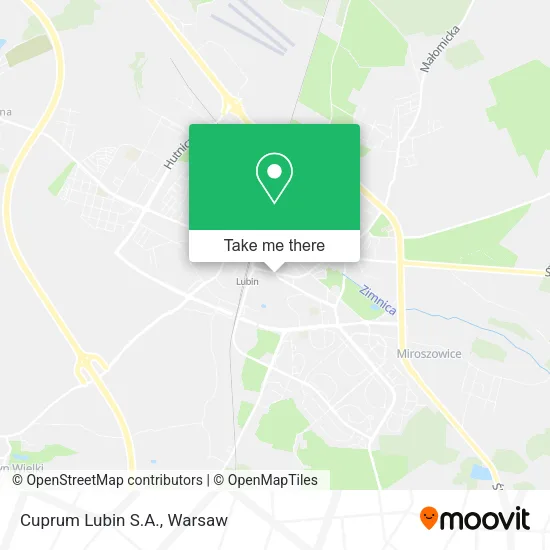 Cuprum Lubin S.A. map