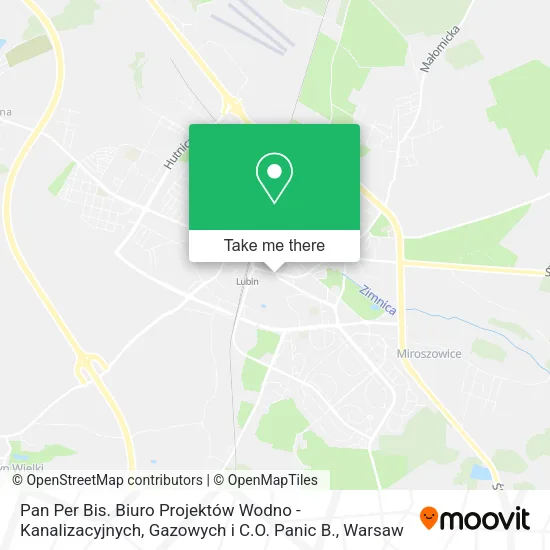 Pan Per Bis. Biuro Projektów Wodno - Kanalizacyjnych, Gazowych i C.O. Panic B. map