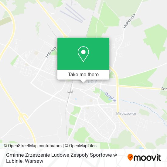 Gminne Zrzeszenie Ludowe Zespoły Sportowe w Lubinie map