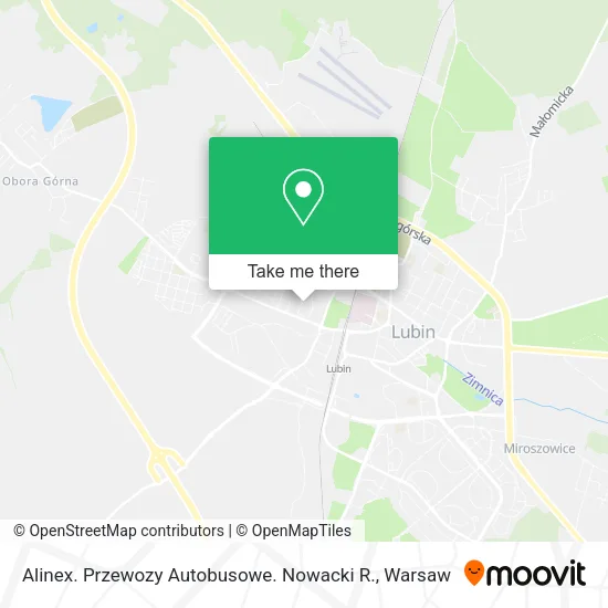 Карта Alinex. Przewozy Autobusowe. Nowacki R.